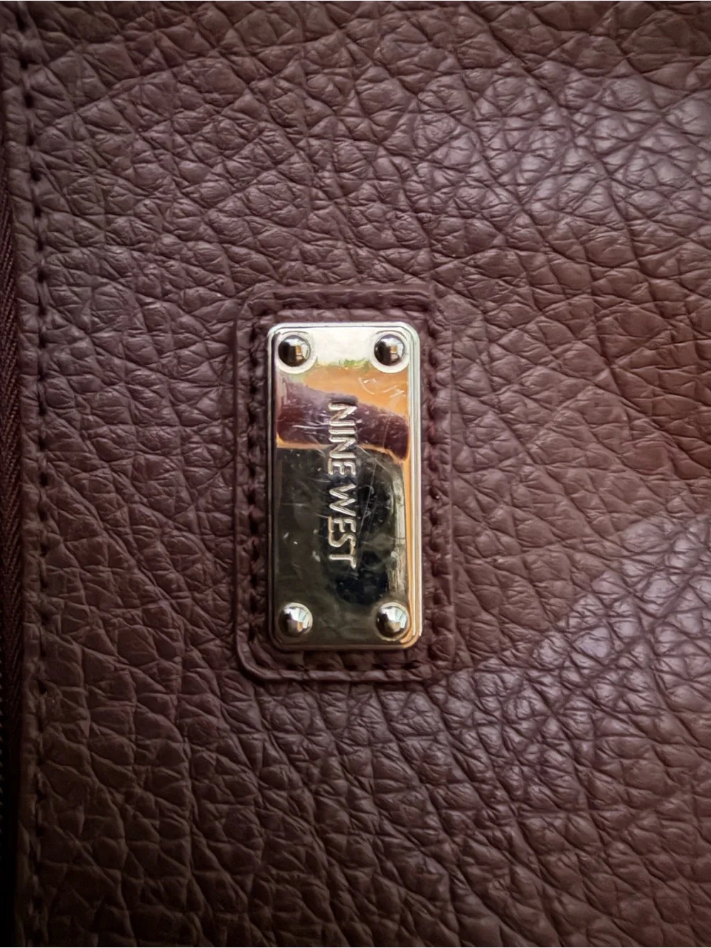 Nine West Brown Textured Crossbody Bag - Picture 2 of 3